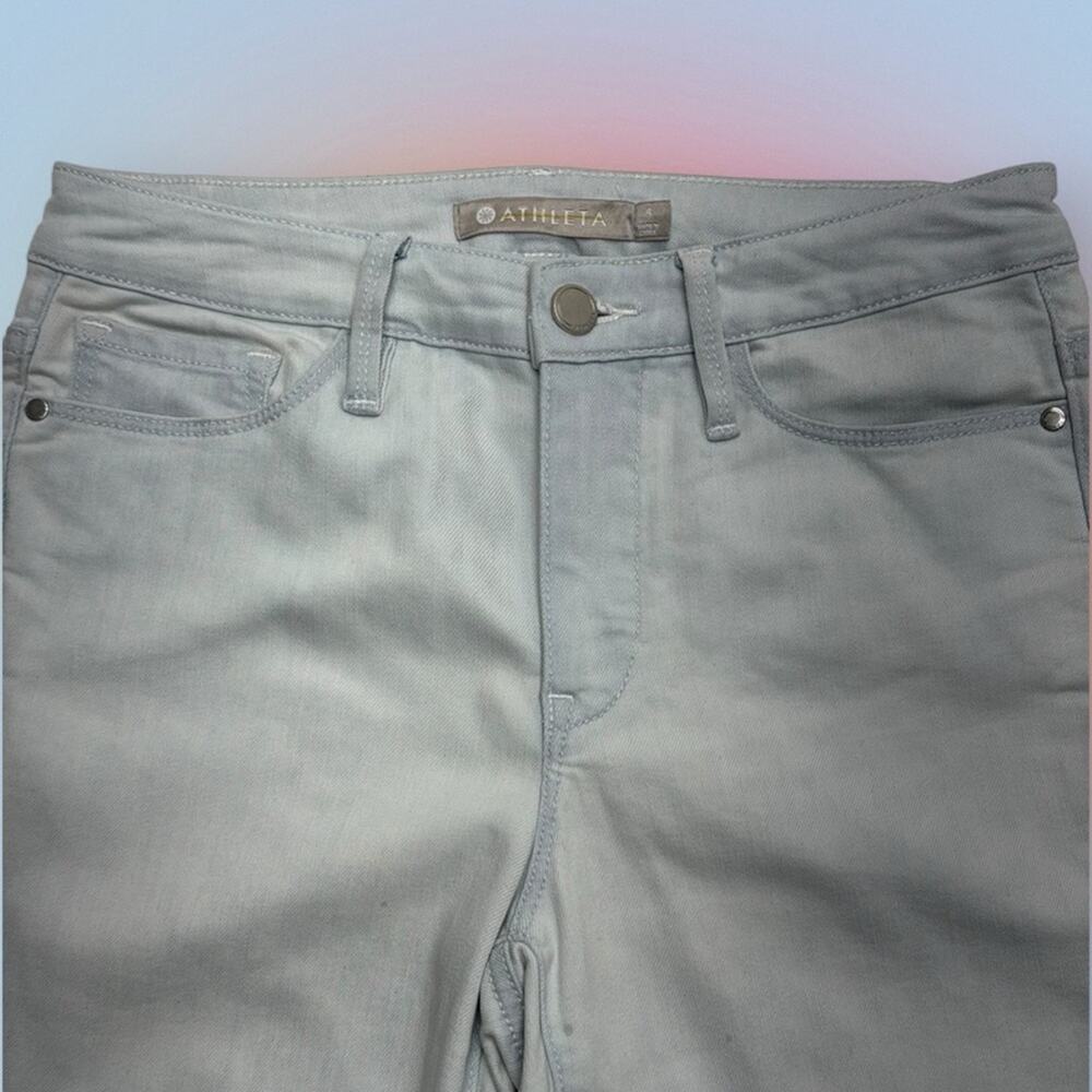 ATHLETA Women’s 4 Light Blue Stretchy SCULPTEK Ankle Jeans
